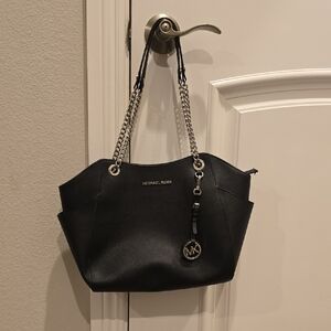 Michael Kors Black Shoulder Bag with Chain Straps